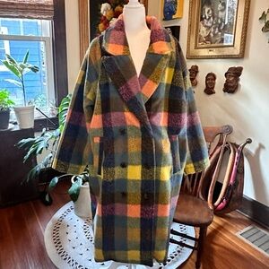 Ava & Viv Multi-color Plaid Jacket - Size 1X - Coat of Many Colors -TikTok Trend